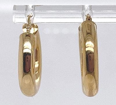 14K YELLOW GOLD 20 MM TUBE HOOP EARRINGS