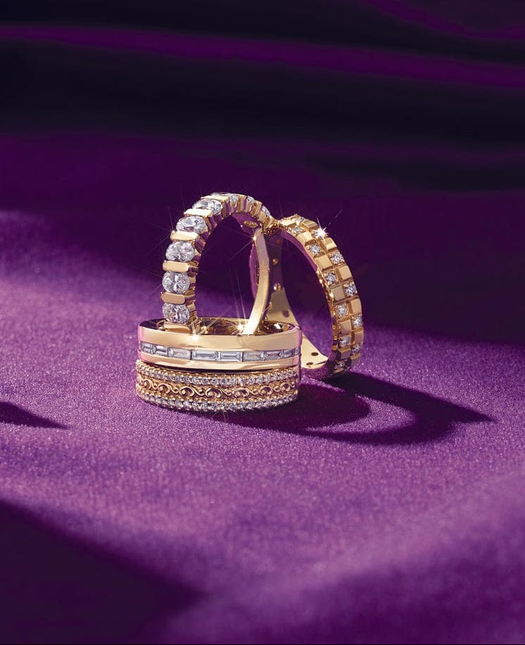 4 yellow gold anniversary bands