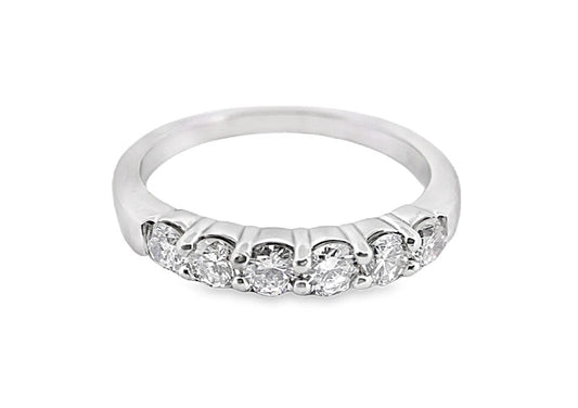 14KY WHITE GOLD .48CTW NATURAL RBC DIAMOND PRONG BAND