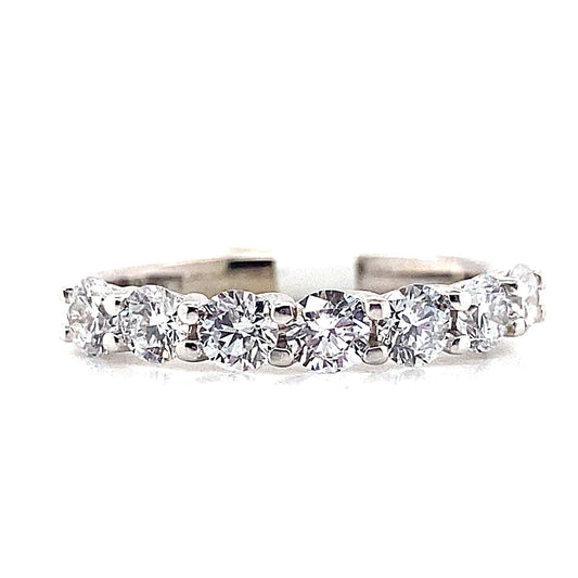 14K WHITE GOLD .80 CT TW LAB GROWN DIAMOND WEDDING BAND