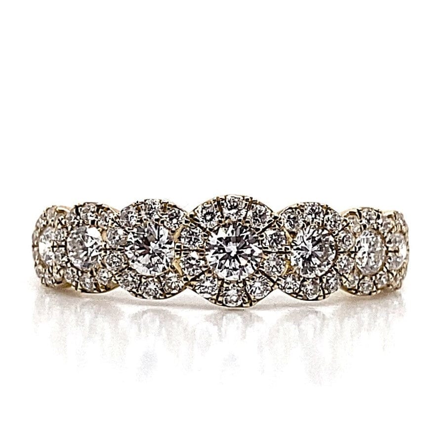18K YELLOW GOLD .70 CT TW NATURAL ROUND BRILLIANT DIAMOND FASHION RING
