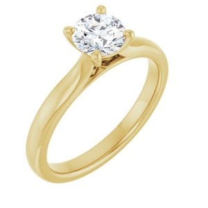 Rings 14K Yellow 5.8 mm Round Solitaire Engagement Ring Mounting
