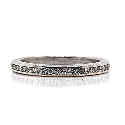 14K WHITE GOLD 1/2 CT TW MICRO PAVE SET ETERNITY BAND