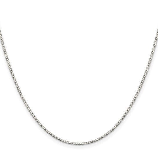 14K WHITE GOLD  1MM BOX STYLE CHAIN 18" LENGTH 3.25 GRAMS
