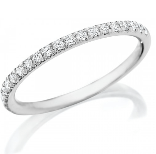14K WHITE GOLD .24CT TW RBC G-H/SI NATURAL DIAMOND BAND 22D