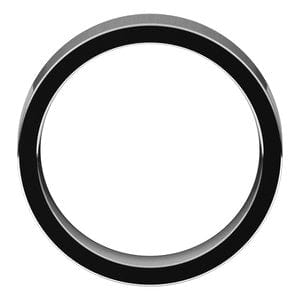 Rings 14K White 6 mm Comfort-Fit Flat Band Size 7.5