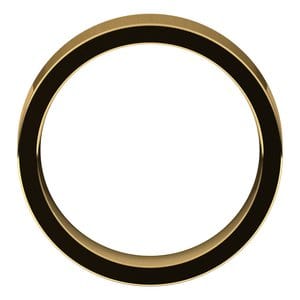 Rings 18K Yellow 6 mm Comfort-Fit Flat Band Size 10