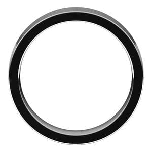Rings 14K White 5 mm Comfort-Fit Flat Band Size 8.5