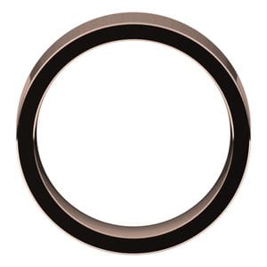 Rings 14K Rose 7 mm Comfort-Fit Flat Band Size 8