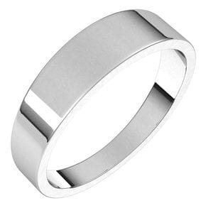 Rings Sterling Silver 5 mm Tapered Flat Band Size 9.5