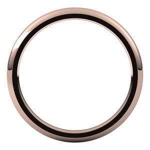 Rings 14K Rose 2 mm Comfort-Fit Half Round Band Size 7.5