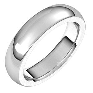 Rings Palladium 5 mm Heavyweight Comfort-Fit Half Round Band Size 10