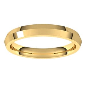 Rings 14K Yellow 3 mm Knife Edge Comfort Fit Band Size 8.5