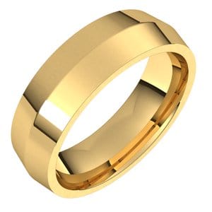 Rings 18K Yellow 6 mm Comfort-Fit Knife Band Size 10