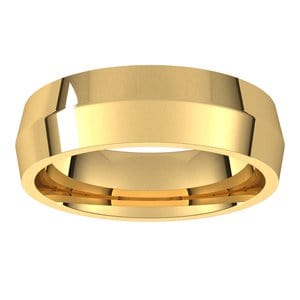 Rings 18K Yellow 6 mm Comfort-Fit Knife Band Size 10