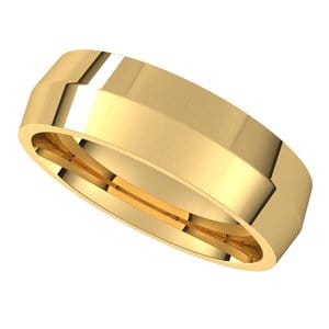 Rings 18K Yellow 6 mm Comfort-Fit Knife Band Size 10