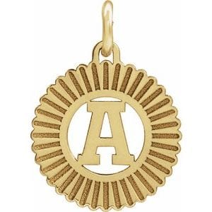 14K YELLOW INITIAL A PENDANT