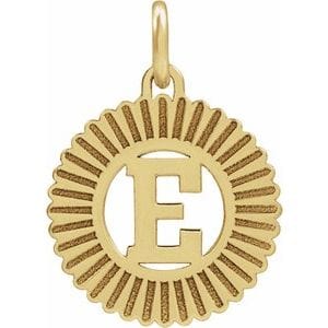14K YELLOW INITIAL E PENDANT