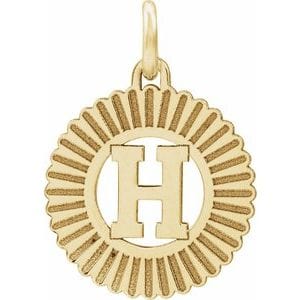 14K YELLOW INITIAL H PENDANT
