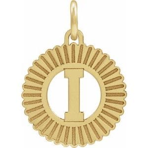 14K YELLOW INITIAL I PENDANT