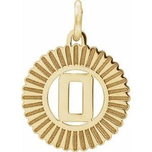 14K YELLOW INITIAL O PENDANT