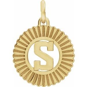 14K YELLOW INITIAL S PENDANT