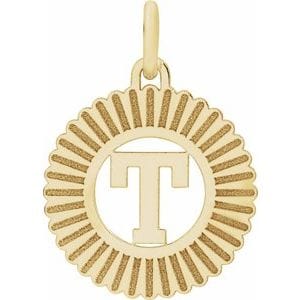 14K YELLOW INITIAL T PENDANT