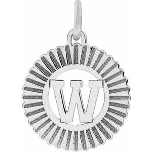 14K WHITE INITIAL W PENDANT