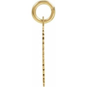 14K YELLOW INITIAL X PENDANT