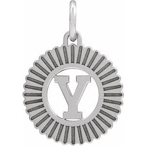 14K WHITE INITIAL Y PENDANT