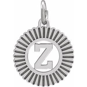14K WHITE INITIAL Z PENDANT