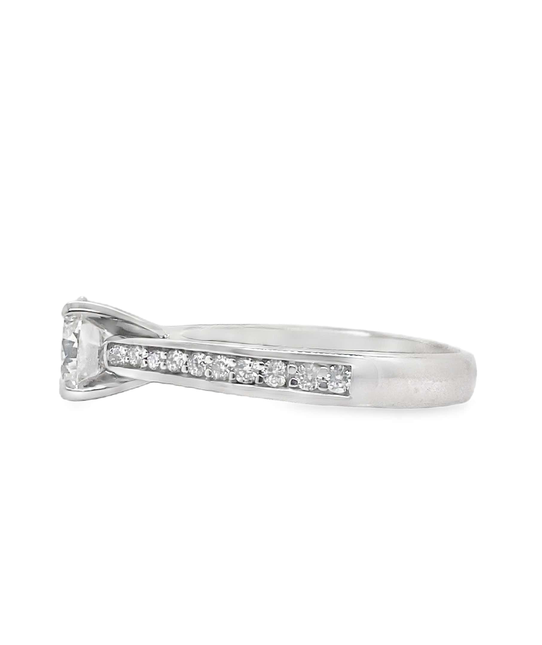 14KW 1.09CT LG RBC F/VS2 IGI .35CTW LG ACCENT RING