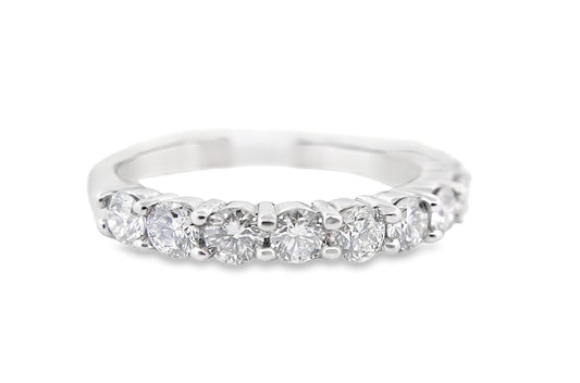 14KW .60CTW NATURAL RBC DIAMOND ACCENT SHARED PRONG BAND