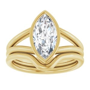 Rings 14K Yellow 12x6 mm Marquise Engagement Ring Mounting