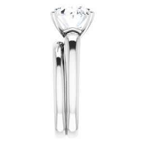 Rings Platinum 12x10 mm Oval Engagement Ring Mounting