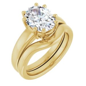 Rings 14K Yellow 10x8 mm Oval Engagement Ring Mounting