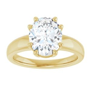Rings 14K Yellow 10x8 mm Oval Engagement Ring Mounting