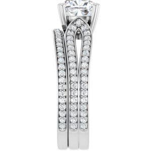 Rings 14K White 7 mm Cushion Engagement Ring Mounting