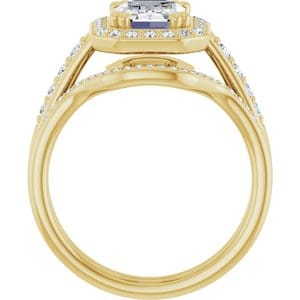 Rings 14K Yellow 8x6 mm Emerald Engagement Ring Mounting