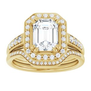 Rings 14K Yellow 8x6 mm Emerald Engagement Ring Mounting