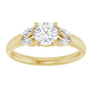 Rings 14K Yellow 5.8 mm Round Engagement Ring Mounting
