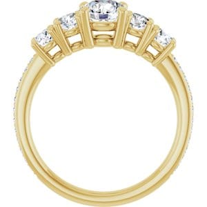 Rings 14K Yellow 5.8 mm Round Engagement Ring Mounting