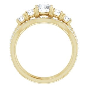 Rings 14K Yellow 5.8 mm Round Engagement Ring Mounting