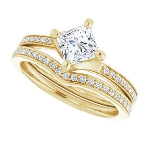 Rings 14K Yellow 5 mm Square Engagement Ring Mounting