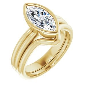 Rings 14K Yellow 12x6 mm Marquise Engagement Ring Mounting