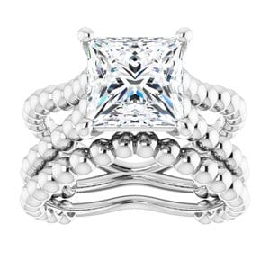 Rings Continuum Sterling Silver 8 mm Square Solitaire Engagement Ring Mounting