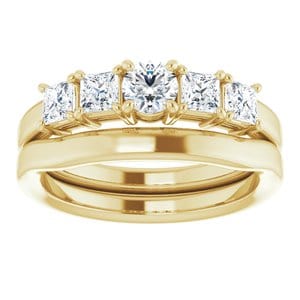 Rings 14K Yellow 4.1 mm Round Engagement Ring Mounting