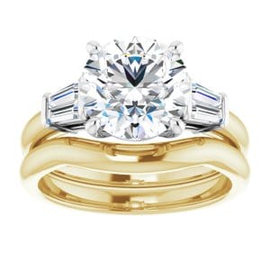 Rings 14K Yellow/White 8.8 mm Round Engagement Ring Mounting