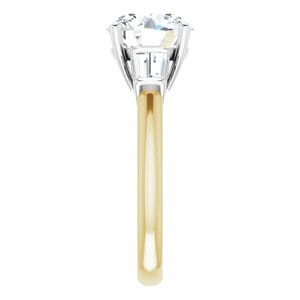 Rings 14K Yellow/White 8.8 mm Round Engagement Ring Mounting