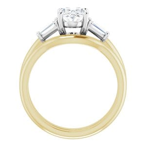 Rings 14K Yellow/White 8x6 mm Oval Engagement Ring Mounting